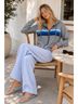 Aviator Nation Solid Stripes Gray Blue Jacket Size S - photo 4