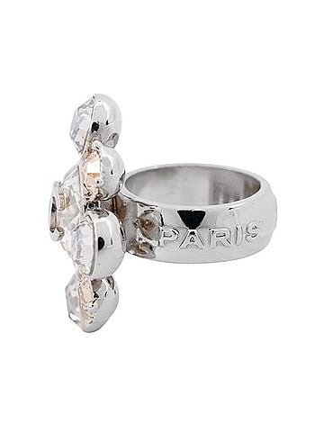 Chanel Chanel ring, Coco Mark, metal rhinestone, ring size approximately 1/10 V, CHANEL for women, (view 2)