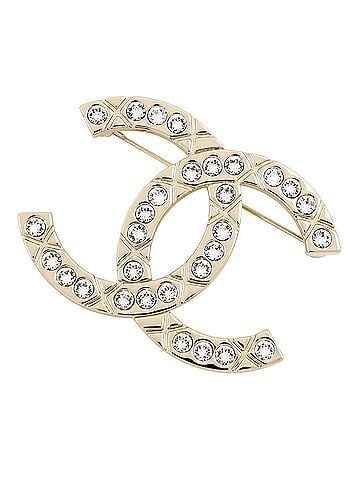 Chanel Chanel Brooch Coco Mark Metal Rhinestone B25 P CHANEL Women's (view 1)