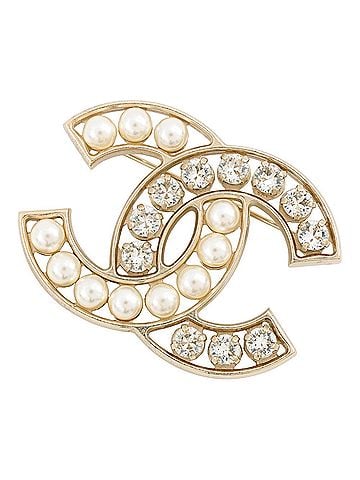 Chanel Chanel Brooch, Coco Mark, Faux Pearl Rhinestone, F16 V A85331, CHANEL, Chanel, Women's, CHANEL (view 1)