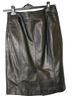 Adrienne Vittadini 100% Leather Solid Black Skort Size 6 - photo 2