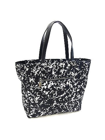 Bally Bally Wolfson Tote Bag, Black and White, Nylon Canvas Leather Shoulder Large Tote, Women's BALLY (view 1)