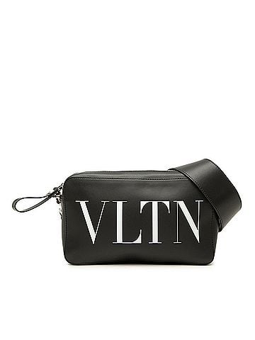 Valentino Valentino Rockstud VLTN Logo Crossbody Shoulder Bag/Clutch Bag 2-Way Black Leather Women's VALENTINO (view 1)