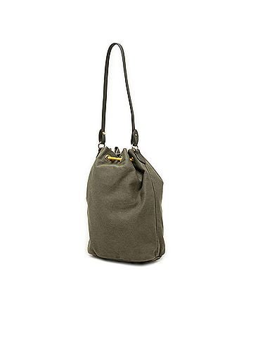 Miu Miu Miu Miu Miu Shoulder Bag Handbag Khaki Green Yellow Canvas Leather Women's MIUMIU (view 2)