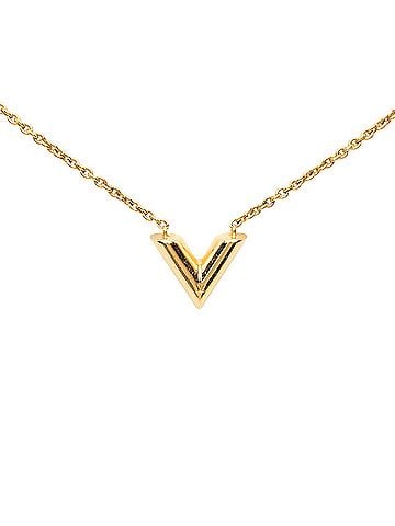 Louis Vuitton Louis Vuitton Essential V Necklace M61083 Gold Plated Women's LOUIS VUITTON (view 1)