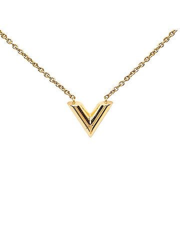 Louis Vuitton Louis Vuitton Essential V Necklace M61083 Gold Plated Women's LOUIS VUITTON (view 2)