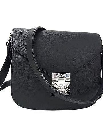 MCM MCM Patricia Shoulder Bag MWS7SPA15BK001 Black Leather Women's (view 1)