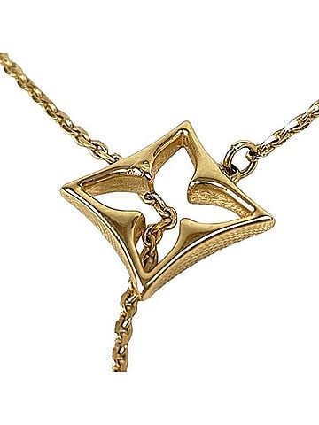 Louis Vuitton LOUIS VUITTON Louis Vuitton Necklace Flowergram M01234 Gold Metal Women's (view 2)