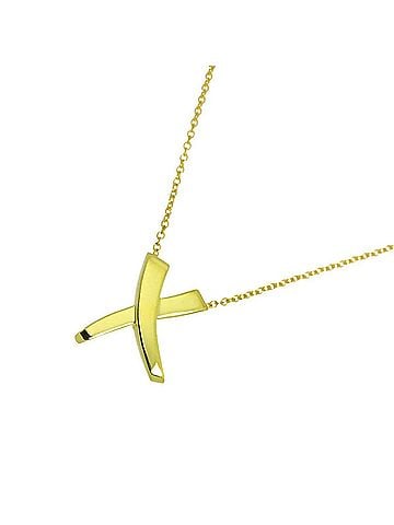 Tiffany & Co. Tiffany &amp; Co. Paloma Picasso Kiss Necklace 40cm 18K YG Yellow Gold 750 (view 1)