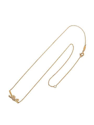 Tiffany & Co. Tiffany &amp; Co. Knot Diamond Necklace, 43cm, 18K PG Pink Gold 750. (view 2)