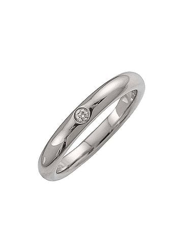 Tiffany & Co. Tiffany &amp; Co. Stacking Band Ring with 1 Diamond, Platinum. (view 1)