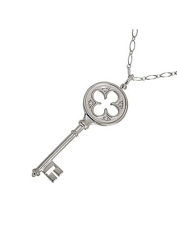 Tiffany & Co. Tiffany &amp; Co. Clover Key Diamond Necklace, 51cm, 18K White Gold (750) (view 1)