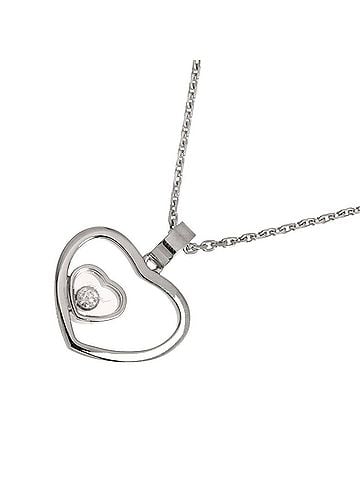 Chopard Chopard Happy Diamonds Heart Necklace, 42cm, 18K WG (White Gold 750) (view 1)