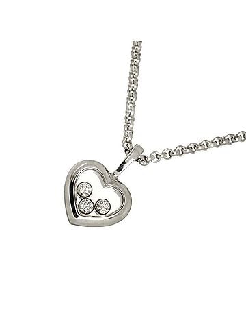 Chopard Chopard Happy Diamonds Heart Necklace, 42cm, 18K WG (White Gold 750) (view 1)
