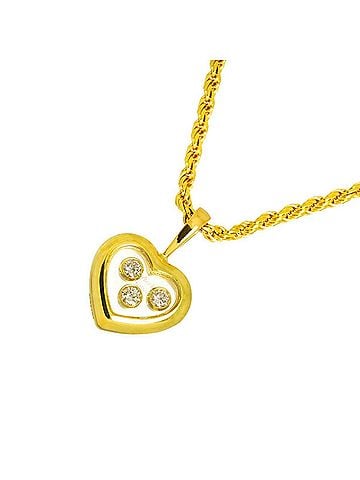 Chopard Chopard Happy Diamonds Heart Necklace, 42cm, 18K Yellow Gold (750) (view 1)