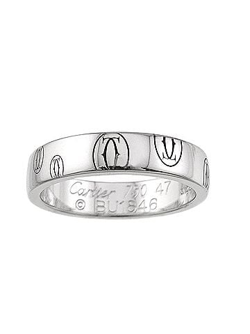 Cartier Cartier Happy Birthday Ring SM #47 18K WG White Gold 750 Logo (view 2)