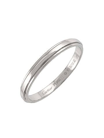 Cartier Cartier d Amour Ring #58, 2.4mm wide, Platinum. (view 1)