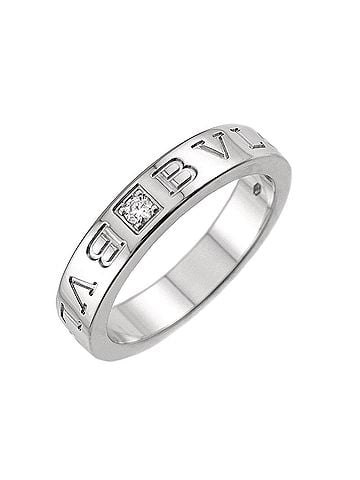 Bvlgari BVLGARI B-ZERO1 Essential 1 Ring, Diamond, 18K WG White Gold 750 (view 1)