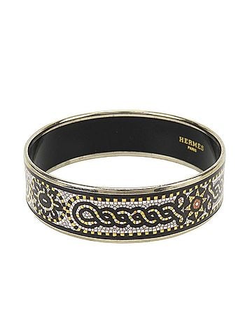 Hermès Hermes Bracelet Email GM Enamel Metal Multicolor Silver Hardware Bangle Women's HERMES (view 1)