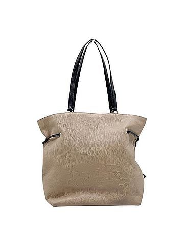 Coach COACH Coach Tote Bag Andy CA165 Beige Black Leather Women's (view 1)