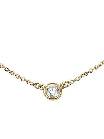 Tiffany & Co. Tiffany &amp; Co. By the Yard Necklace, 18K Gold, 1 Diamond, Women's. (view 1)