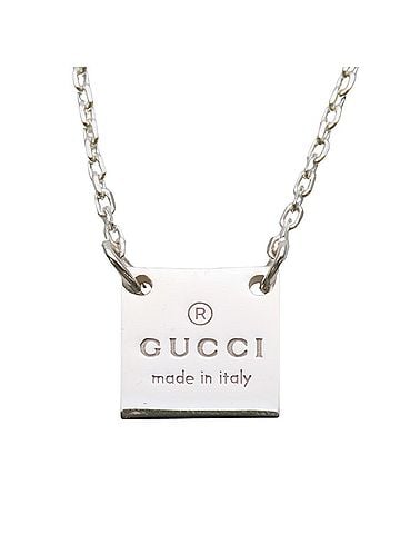 Gucci Gucci Necklace Square Plate SV925 Silver Women's GUCCI (view 1)