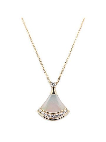 Bvlgari BVLGARI Diva's Dream Diamond Mother-of-Pearl Necklace 18KPG Women's 358365 296094 (view 2)