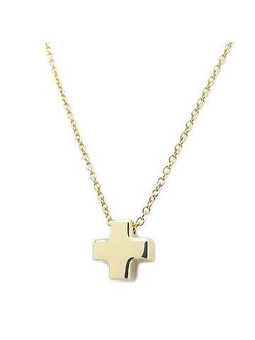 Tiffany & Co. TIFFANY&amp;Co. Tiffany Roman Cross Necklace 18K Yellow Gold Women's 296087 (view 1)