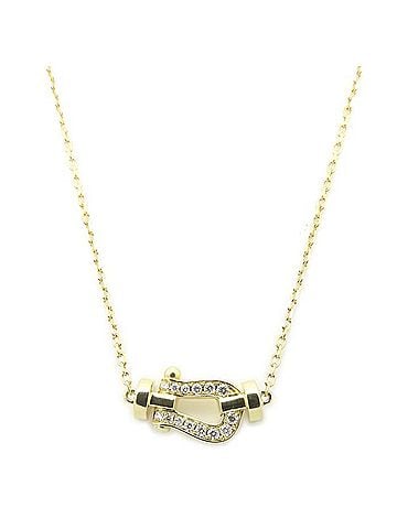 Fred FRED Force 10 Diamond Small Necklace 18K Yellow Gold Women's 7B0279 295868 (view 2)