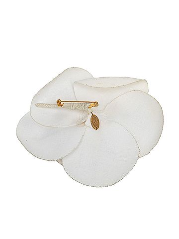 Chanel Canvas Camellia Pin Brooch (view 2)
