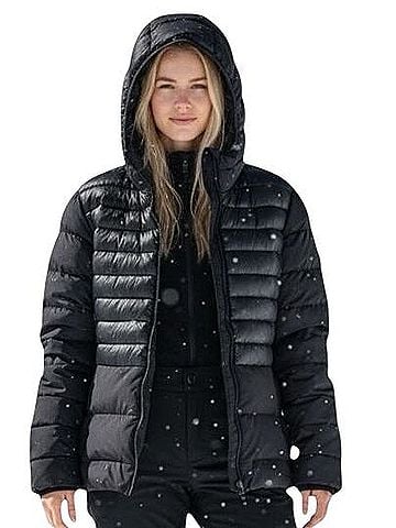 Nicole Miller black glossy puffer Jacket (view 1)
