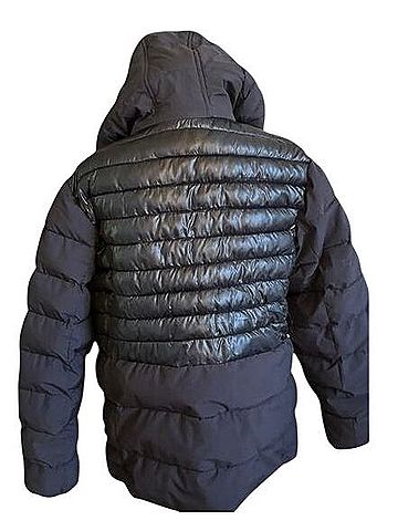Nicole Miller black glossy puffer Jacket (view 2)