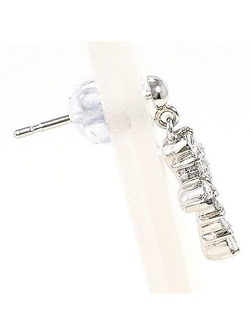 Unbranded PT900 Platinum Earring (Single Earring) with 0.15ct Diamond, Total Weight 0.9g, Jewelry (view 2)