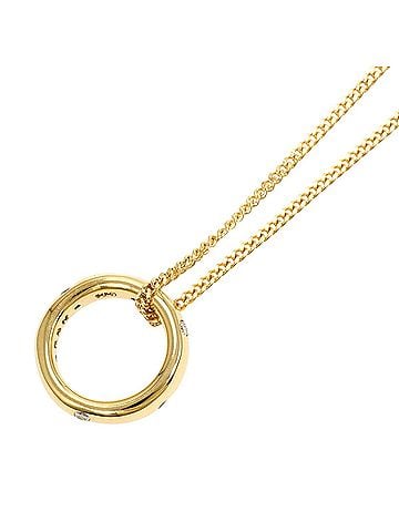 Unbranded 18K (18-karat) Yellow Gold Necklace with 0.11ct Diamond, Total Weight 6.4g, 40cm Length, Jewelry (view 1)