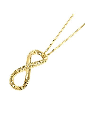 Unbranded 18K (18-karat) Yellow Gold Necklace with Diamond (carat weight not stamped), Total Weight 4.3g, 40cm, Jewelry (view 1)