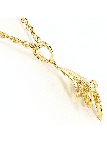 Unbranded 18K (18-karat) Yellow Gold Necklace with Diamond (carat weight not stamped), Total Weight 2.5g, 40cm, Jewelry (view 2)