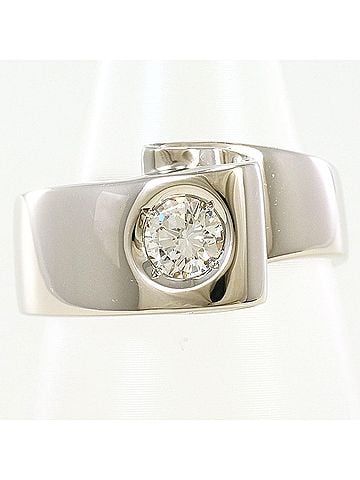 Unbranded PT900 Platinum Ring, 1 Diamond, 0.346ct VS1 Clarity, Total Weight 10.8g, Jewelry (view 1)