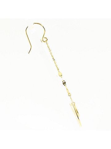 Unbranded 18K (18-karat) Yellow Gold Earring (Single Earring) with Diamond (No Carat Markings), Total Weight 0.6g, Jewelry (view 2)