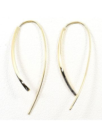 Unbranded 18K (18-karat) Yellow Gold Earrings, Total Weight 1.3g, Jewelry (view 1)