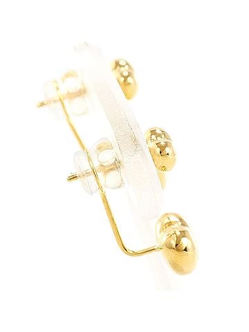 Unbranded 18K (18-karat) Yellow Gold Earrings, Total Weight 1.1g, Jewelry (view 2)