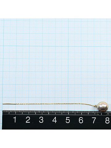 Unbranded 18K (18-karat) Yellow Gold (YG) Earrings with Imitation Pearls, Total Weight 1.9g, Jewelry (view 2)