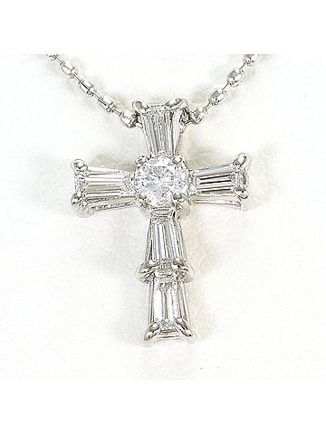 Unbranded PT900 Platinum / PT850 Necklace with 0.23ct Diamond, Total Weight 2.4g, 40cm Length, Jewelry (view 1)