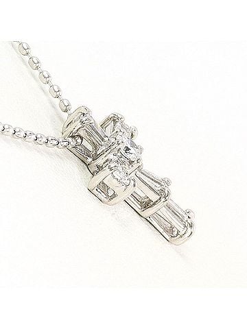 Unbranded PT900 Platinum / PT850 Necklace with 0.23ct Diamond, Total Weight 2.4g, 40cm Length, Jewelry (view 2)