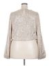 Flat White 100% Polyester Flat White Long Sleeve Blouse Size 2X - photo 2