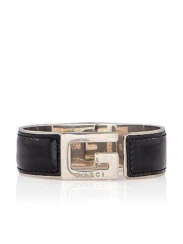 Gucci Gucci Vintage Patent Leather G Hinged Bracelet (view 1)