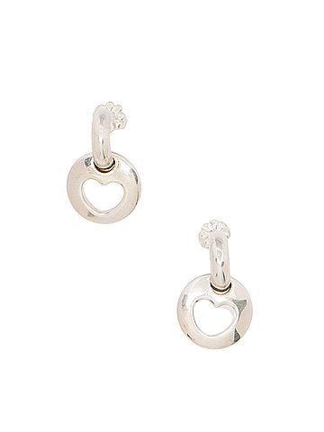 Tiffany & Co. Tiffany &amp; Co Sterling Silver Heart Cut Out Drop Earrings (view 1)