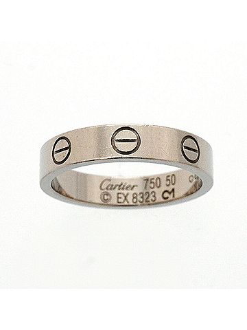Cartier Cartier Mini Love Ring, 18K White Gold, Size #50, Ladies' Ring (view 2)