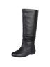 Journee Collection Black Boots Size 8 1/2 - photo 1