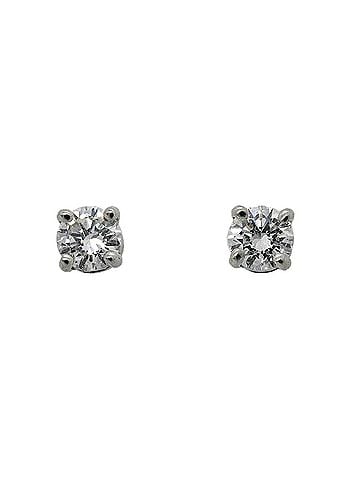 Tiffany & Co. Tiffany &amp; Co. Solitaire Earrings, 1PD (One Diamond), Platinum 950, Ladies' (view 1)