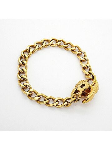 Chanel Chanel Bracelet, Coco Mark, Turnlock, GP Plated, Gold, Women's (view 2)